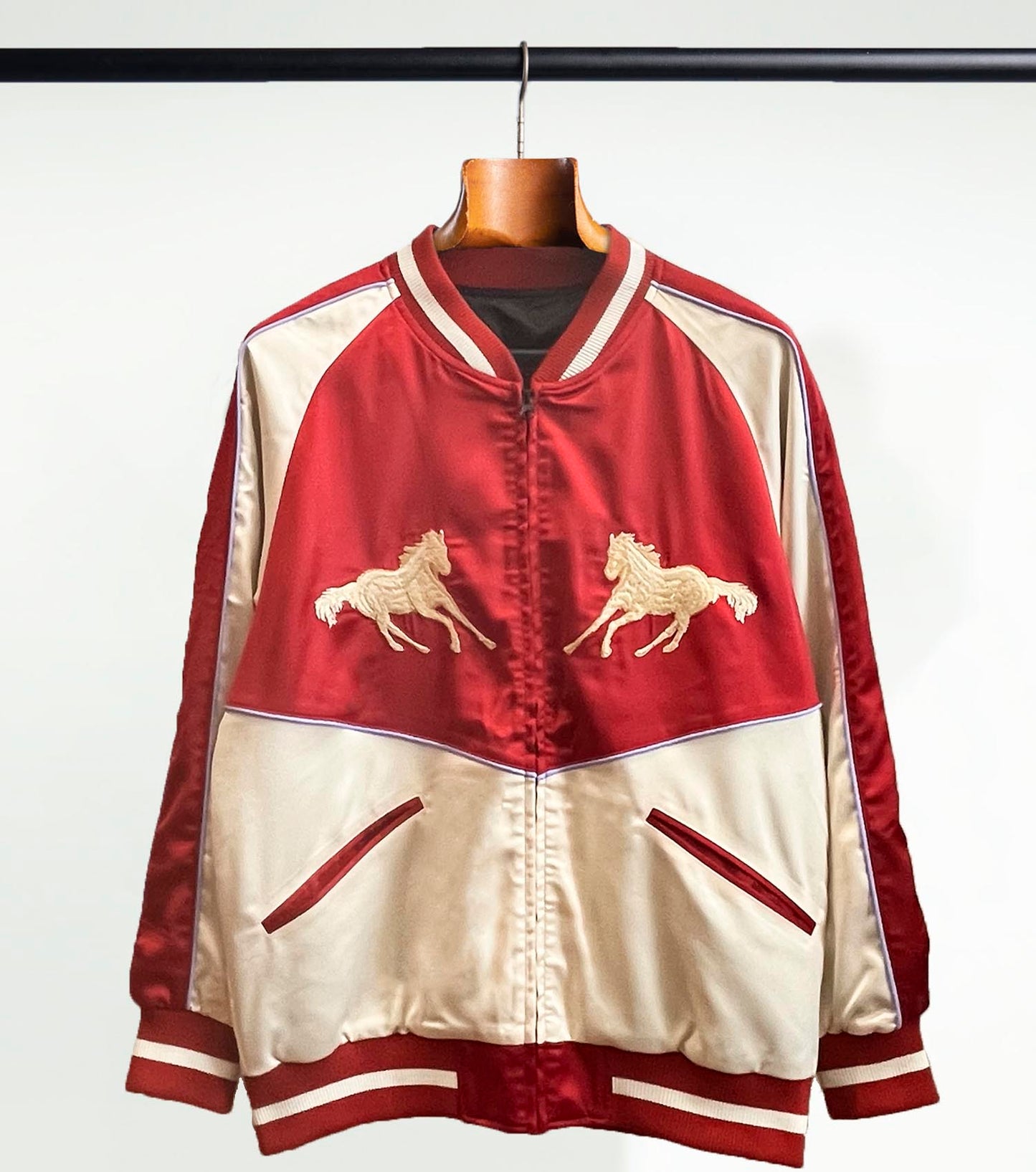 Mustang Club Jacket (Ivory/Red)